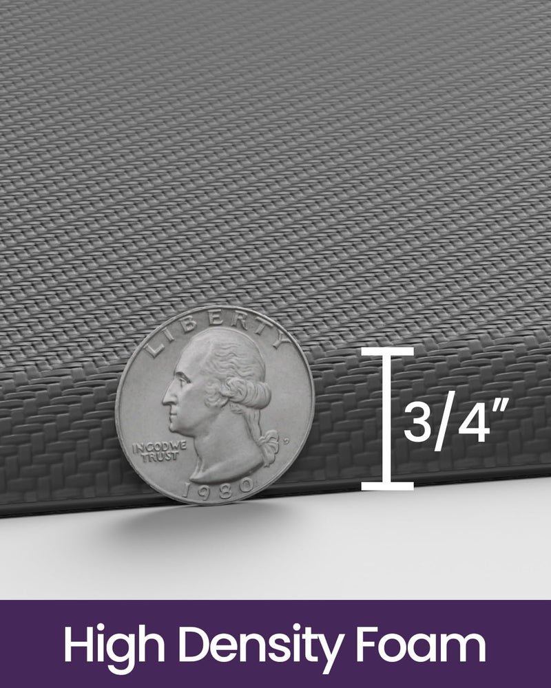DEXI Kitchen Mat Cushioned Anti Fatigue, Extra Thick Comfort Standing Floor Mats Waterproof, Memory Foam Antifatigue Runner Rug for Desk Office, Sink, Laundry, 39x20, Grey - Image 4